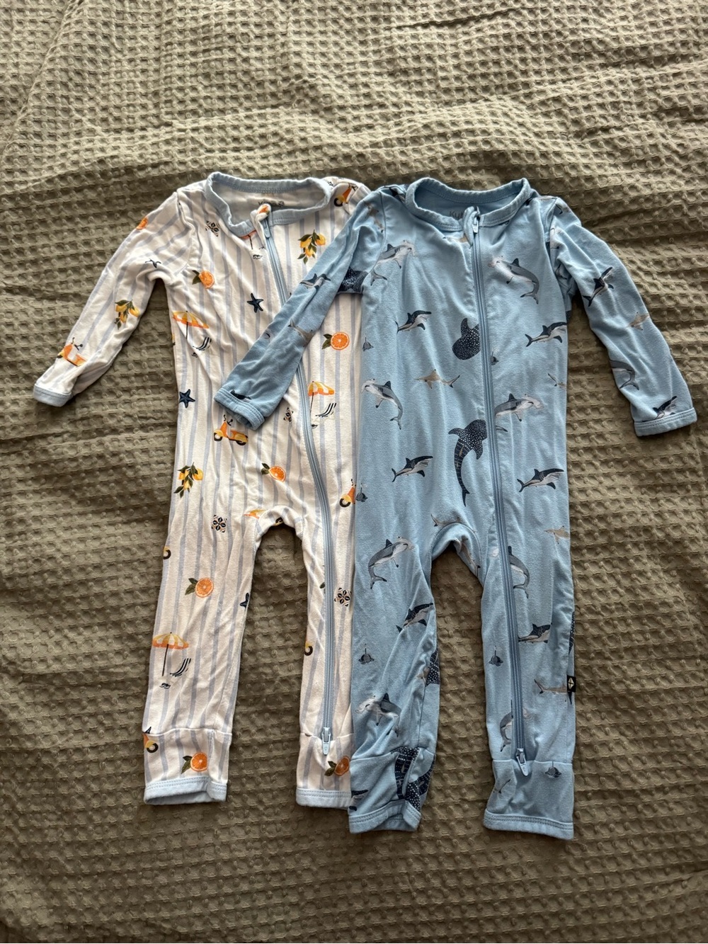 Kyte BABY Amalfi Coast, and Shark Pajama Set